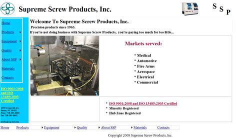 cnc machining supreme screw products inc skyline drive plainview ny|Supreme Screw Products, Inc. Company Profile .